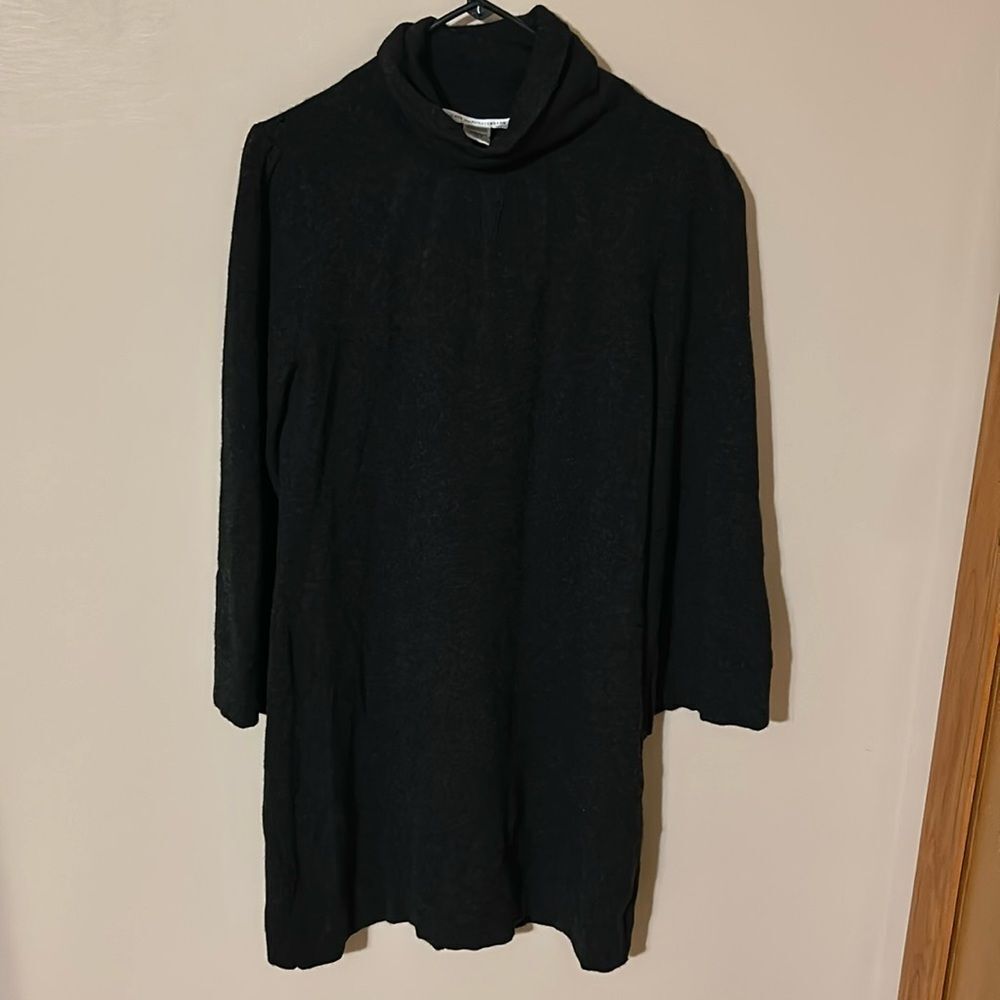Diane von furstenberg cowl neck gray 100% cashmere sweater dress size large